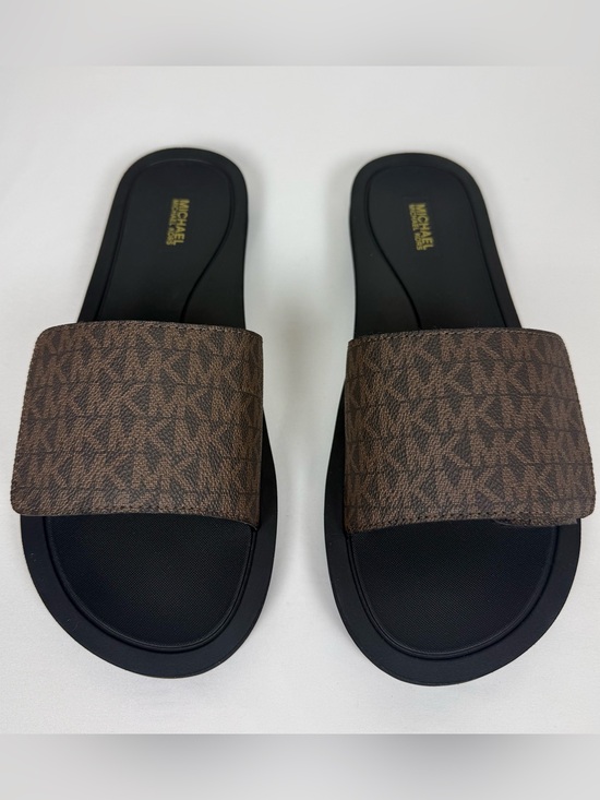 Michael Kors Shoes - Michael Kors Wade Slide Sandals – Brown MK Monogram – Various Sizes 👡✨